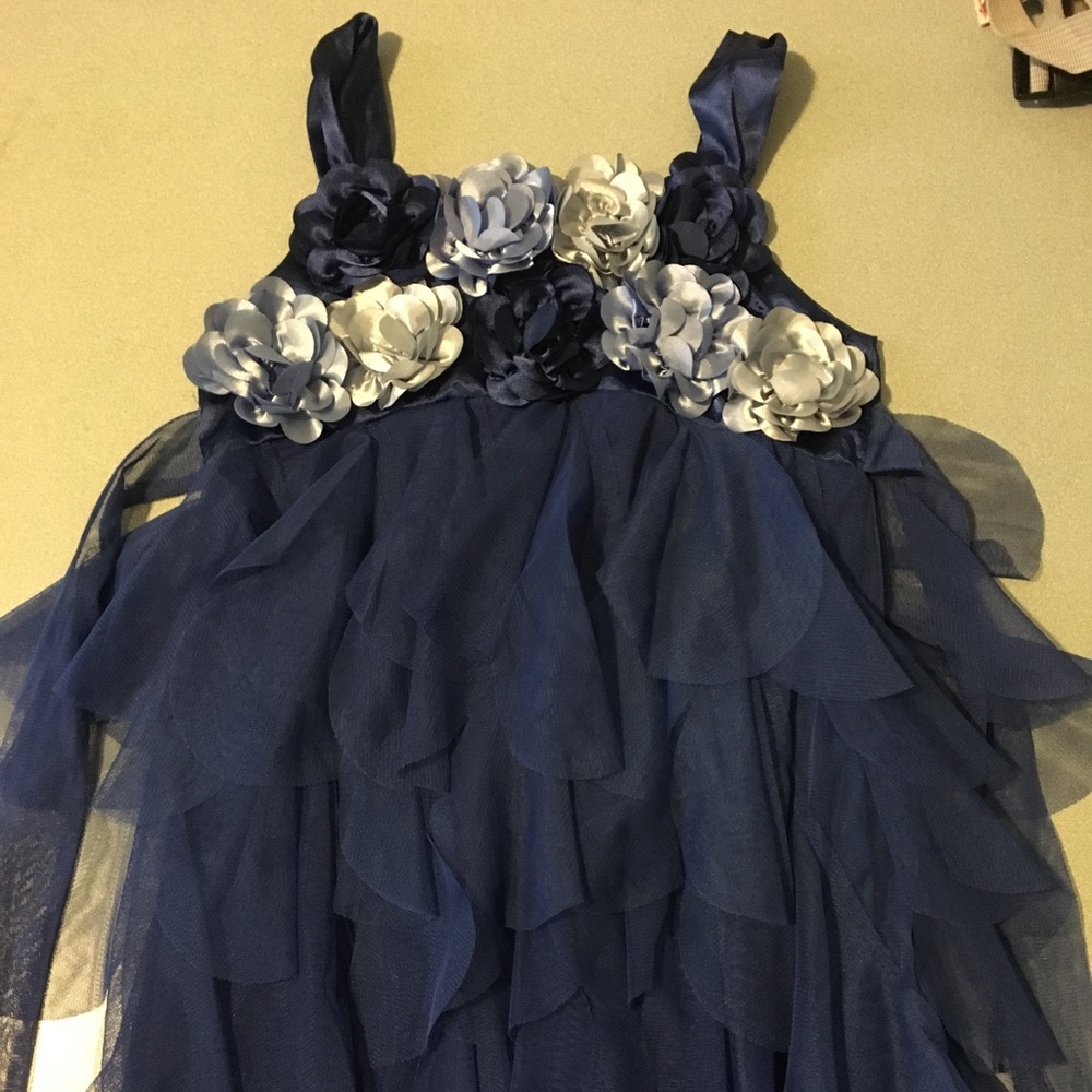Girls blue flower dress